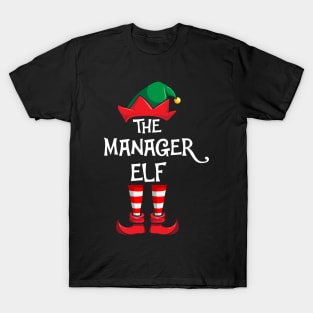 Manager Elf Matching Family Christmas T-Shirt